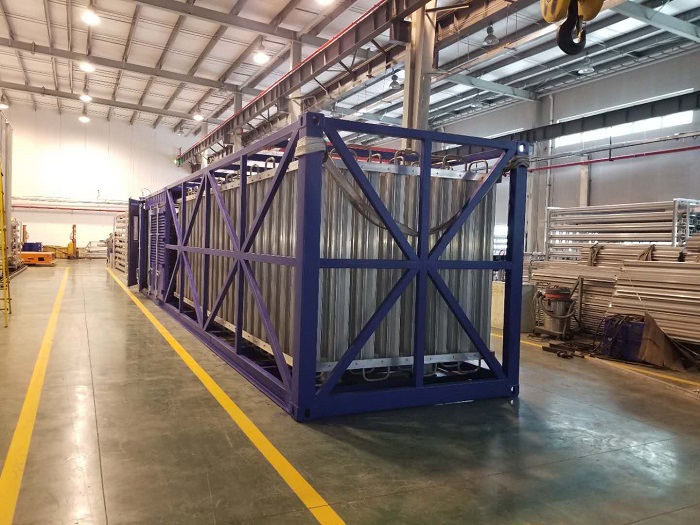 2000Nm3/h 20FT ISO Frame ASME TPED Atmospheric Evaporator