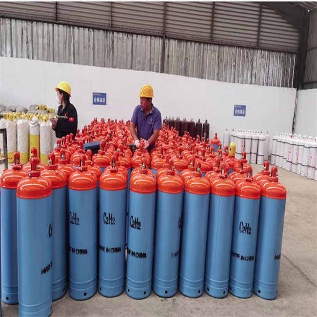 ISO Standard 40L Dissolved Acetylene Cylinders 6KG DA Gas Cylinders 