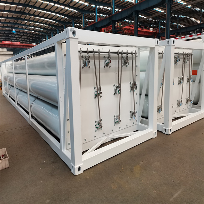 Compressed Hydrogen Nitrogen Helium CNG Skid Jumbo Tube Containers